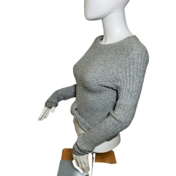 Hollister Women’s Ribbed Knit Sweater – Gray – Size XS (Extra Small) - Picture 4 of 11